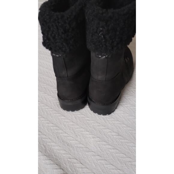 UGG Fraser Sheepskin Leather Lace-Up Boots Women’s Size 9 Winter Snow - Picture 4 of 6